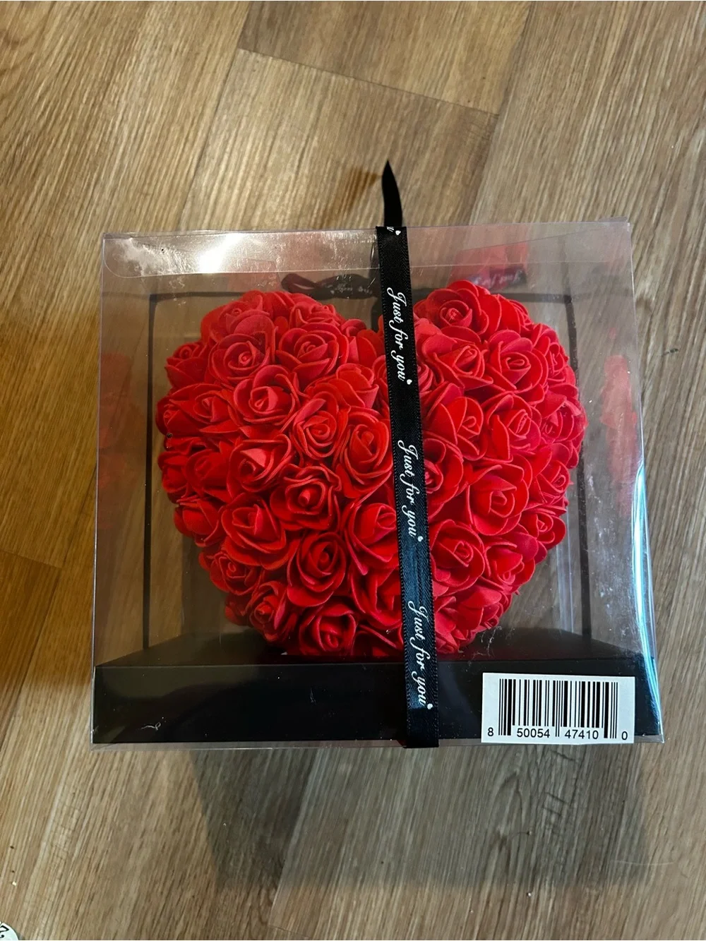 Premium Red Rose Heart Floral Accent -